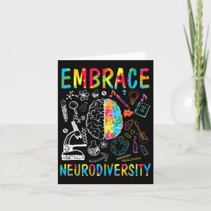Embrace Neurodiversity Autism Awareness Asd Men Wo Card