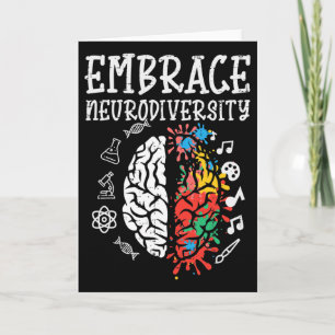 Embrace Neurodiversity Autism Awareness Asd Men Wo Card