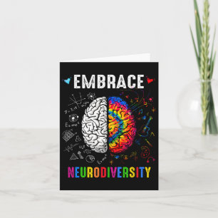 Embrace Neurodiversity Autism Awareness Asd Men Wo Card