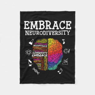 Embrace Neurodiversity Autism Awareness Asd Men Wo Fleece Blanket