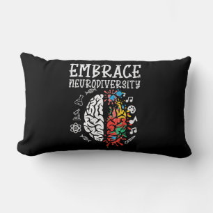 Embrace Neurodiversity Autism Awareness ASD Men Wo Lumbar Cushion