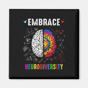 Embrace Neurodiversity Autism Awareness Asd Men Wo Magnet
