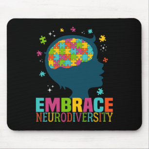 Embrace Neurodiversity Autism Awareness Asd Neurod Mouse Pad