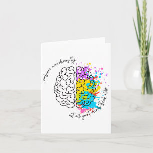 Embrace Neurodiversity Autism Awareness  Card