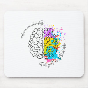 Embrace Neurodiversity Autism Awareness Mouse Pad