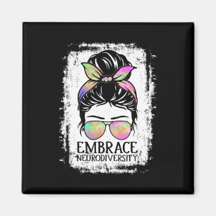 Embrace Neurodiversity Autism Awareness Neurodiver Magnet