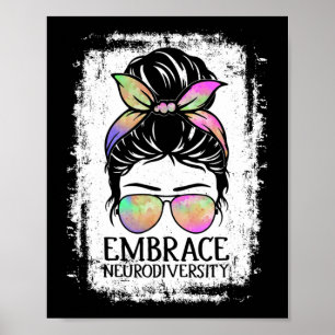 Embrace Neurodiversity Autism Awareness Neurodiver Poster