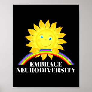 Embrace Neurodiversity Autism Rainbow Sped Teacher Poster