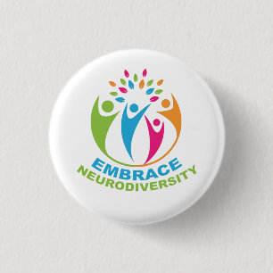 Embrace Neurodiversity Autism Spectrum Colourful 3 Cm Round Badge