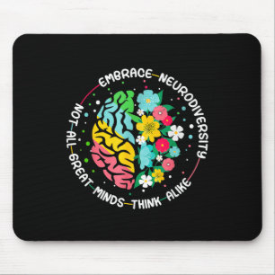 Embrace Neurodiversity Brain Autism Awareness Adhd Mouse Pad