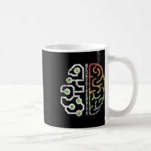 Embrace Neurodiversity Brain Autism Awareness  Coffee Mug