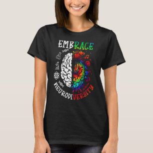 Embrace Neurodiversity Brain Autism Awareness Puzz T-Shirt