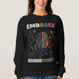 Embrace Neurodiversity Brain Embrace Adhd Autism A Sweatshirt