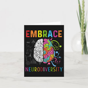 Embrace Neurodiversity Brain Embrace Adhd Autism Card