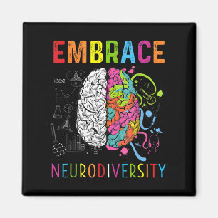 Embrace Neurodiversity Brain Embrace Adhd Autism Magnet