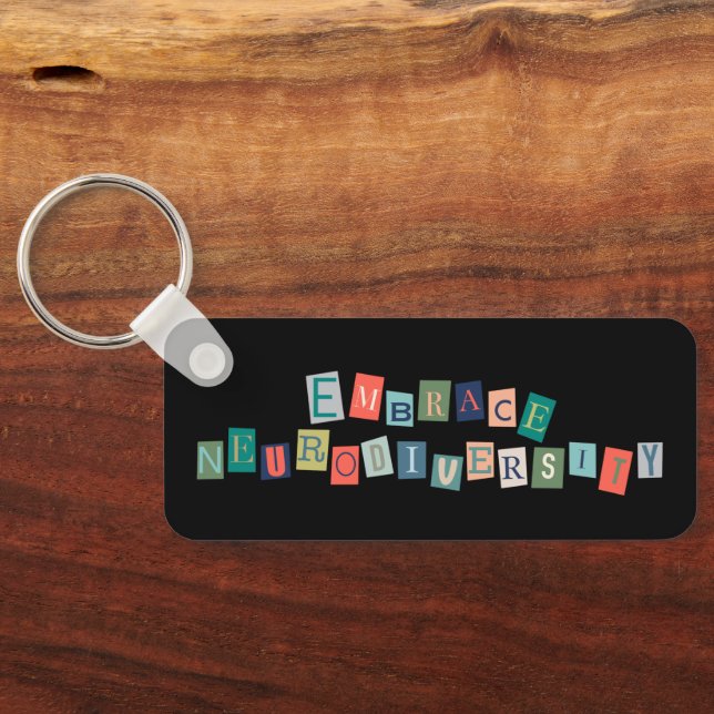 Embrace Neurodiversity | Neurodivergent Awareness Key Ring (Back)