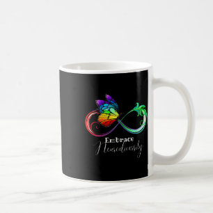 Embrace Neurodiversity Rainbow Infinity Butterfly Coffee Mug