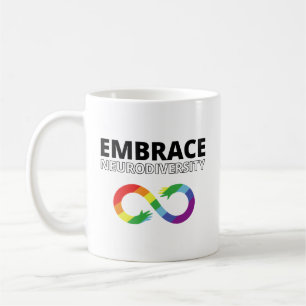 Embrace Neurodiversity - Rainbow Infinity Symbol Coffee Mug