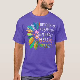 Embrace Neurodiversity - Rainbow Sunflower ADHD Au T-Shirt