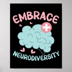Embrace Neurodiversity Sticker Poster