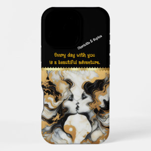 Embrace of elegance in golden tones. iPhone 16 pro max case