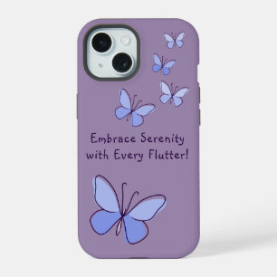 Embrace Serenity with Every Flutter in Blue iPhone 15 Case