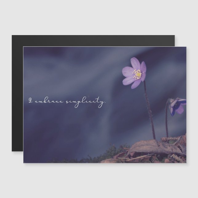 Embrace Simplicity Inspirational Magnetic Card (Front/Back)