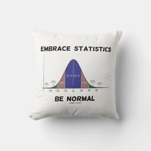 Embrace Statistics Be Normal (Bell Curve) Cushion