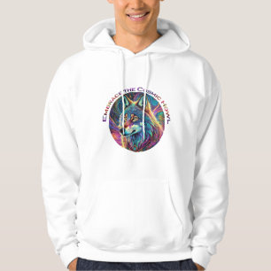 Embrace the Cosmic Howl Wolf Hoodie