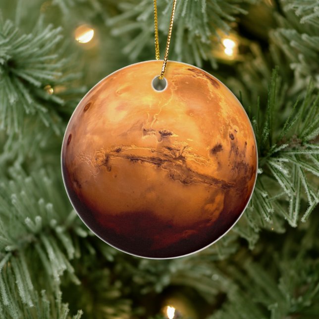 Embrace the Cosmos in Style: Mars Mystique Ceramic Ornament (Tree)