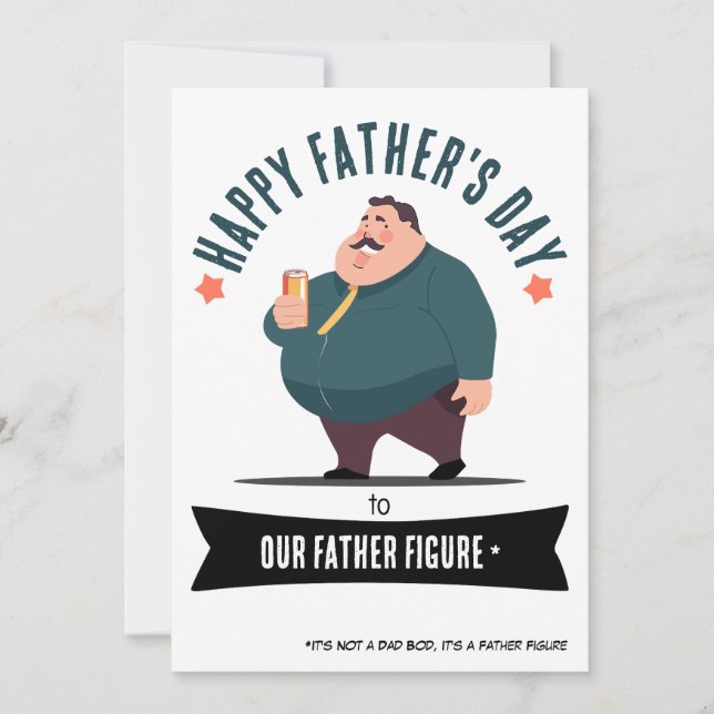 Embrace the Dad Bod: It's a Father Figure! Holiday Card (Front)