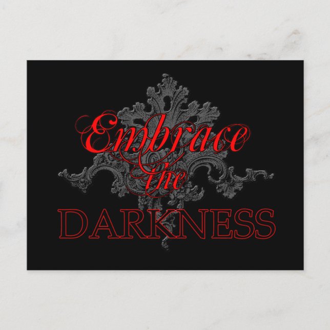 Embrace the Darkness Postcard (Front)