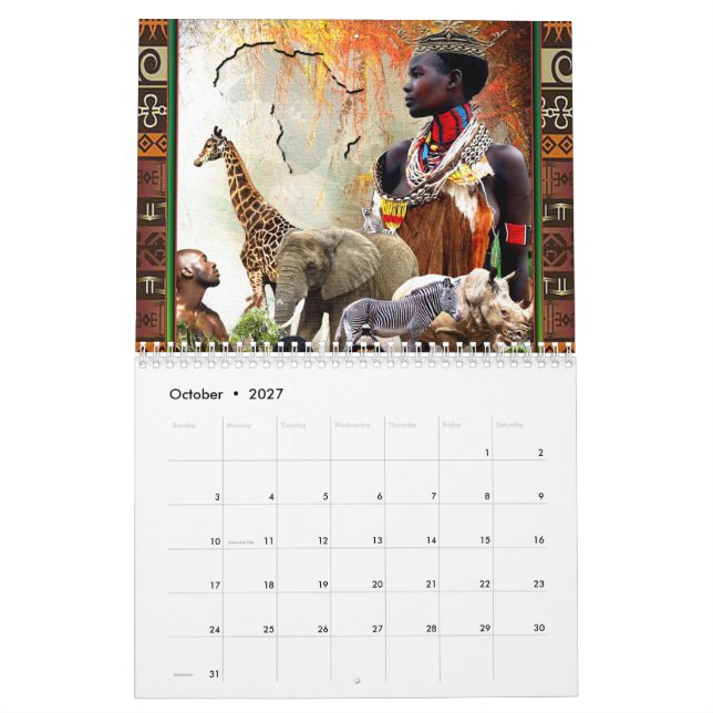 “Embrace the Essence of Africa” Calendar (Oct 2027)