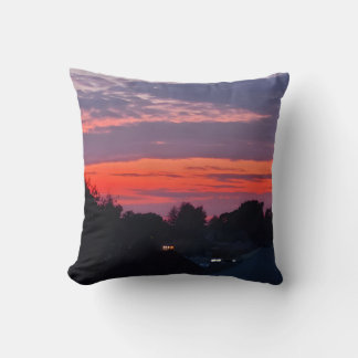 Embrace the Fiery Beauty of Sunset in Your Space Cushion