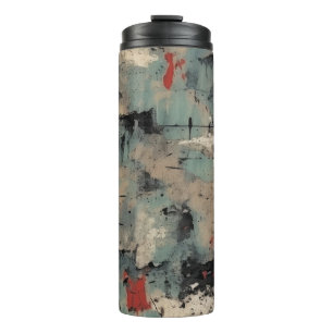 Embrace the Grunge Aesthetic with Our Dry Paint Thermal Tumbler