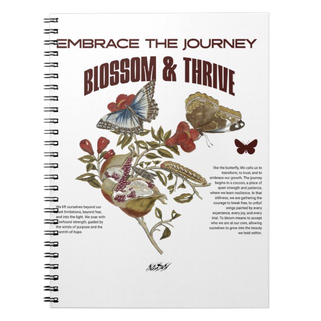 Embrace the Journey for Mental Health Awareness Notebook (Front)