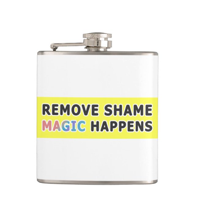 Embrace the Magic Inspirational Phrase Hip Flask (Front)