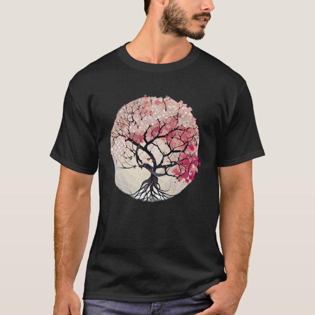 Embrace the Magic of Nature with this Cherry Bloss T-Shirt (Front)