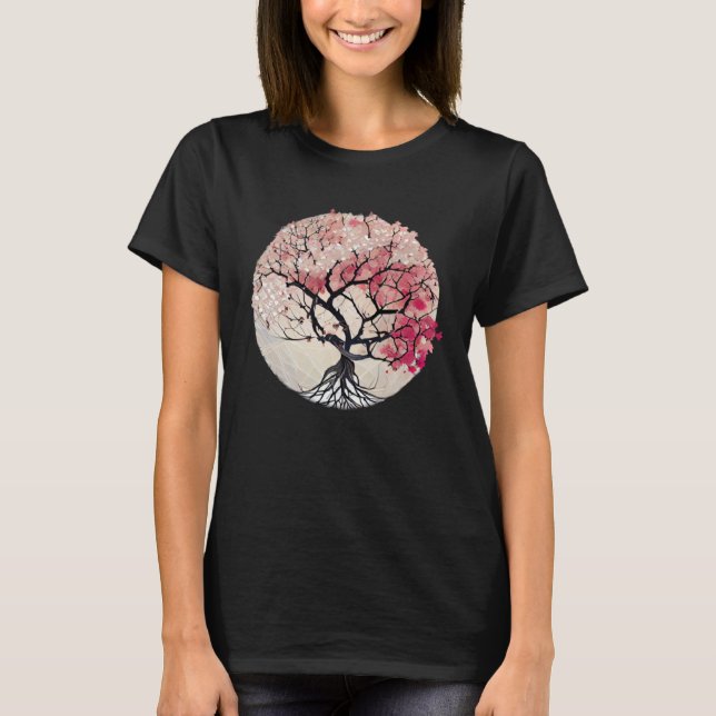 Embrace the Magic of Nature with this Cherry Bloss T-Shirt (Front)
