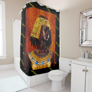 “Embrace the Majesty of Nubian Queens” Shower Curtain