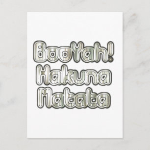 Embrace the Moment: Hakuna Matata Ash Grey Text Postcard