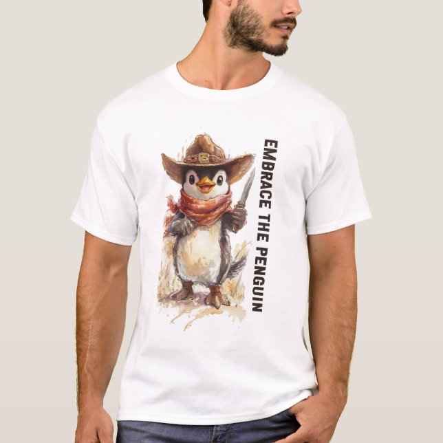 Embrace The Penguin Funny Meme Tshirt Humor (Front)