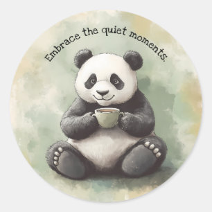 Embrace the Quiet Moments Round Sticker
