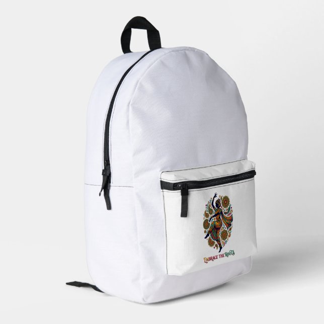 Embrace the Roots Dance Printed Backpack (Back Corner Left)
