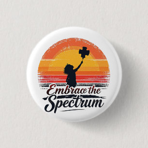 Embrace the Spectrum Autism Awareness 3 Cm Round Badge