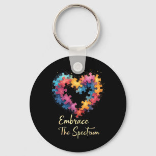 Embrace The Spectrum Autism Awareness Month Key Ring