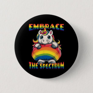 Embrace The Spectrum Autism Awareness Unicorn 1 6 Cm Round Badge