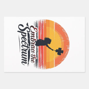 Embrace the Spectrum Autism Awareness Wrapping Paper Sheet