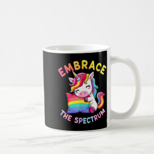 Embrace the spectrum unicorn autism awareness coffee mug
