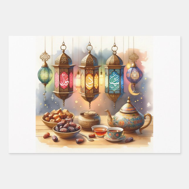 Embrace the Spirit of Ramadan Wrapping Paper Sheet (Front)